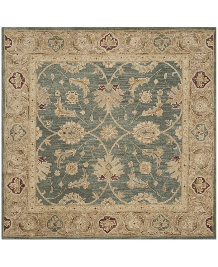 Safavieh Antiquity At849 Teal and Taupe 7'6" x 9'6" Area Rug