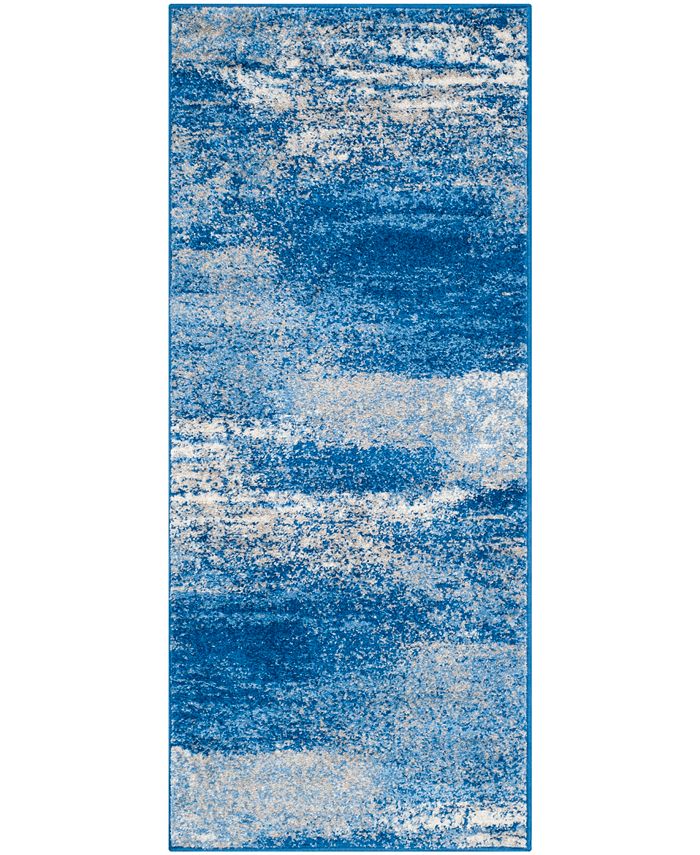 Safavieh Adirondack Silver and Blue 2'6" x 14' Runner Area Rug