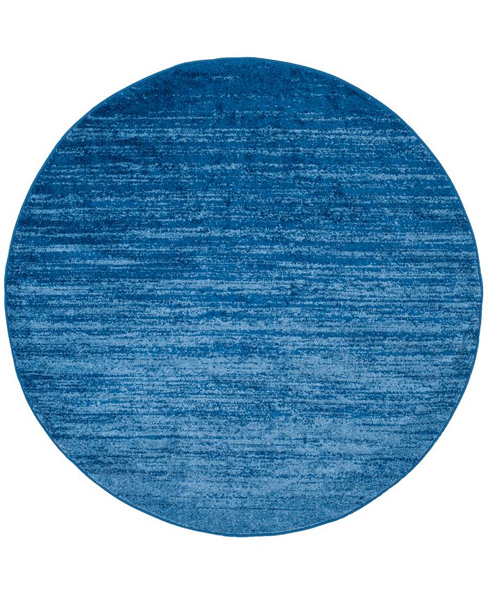 Safavieh Adirondack Light Blue and Dark Blue 8' x 8' Round Area Rug