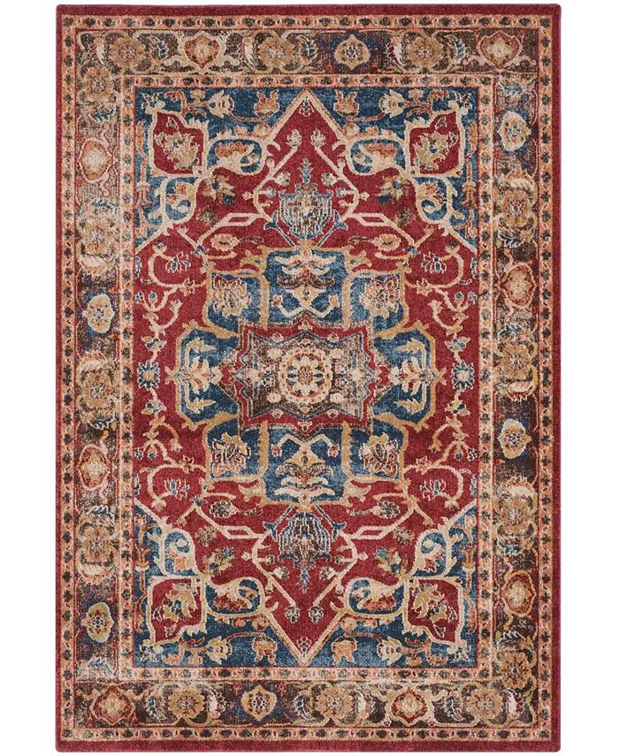 Safavieh Bijar Red and Royal 5'3" x 7'6" Area Rug