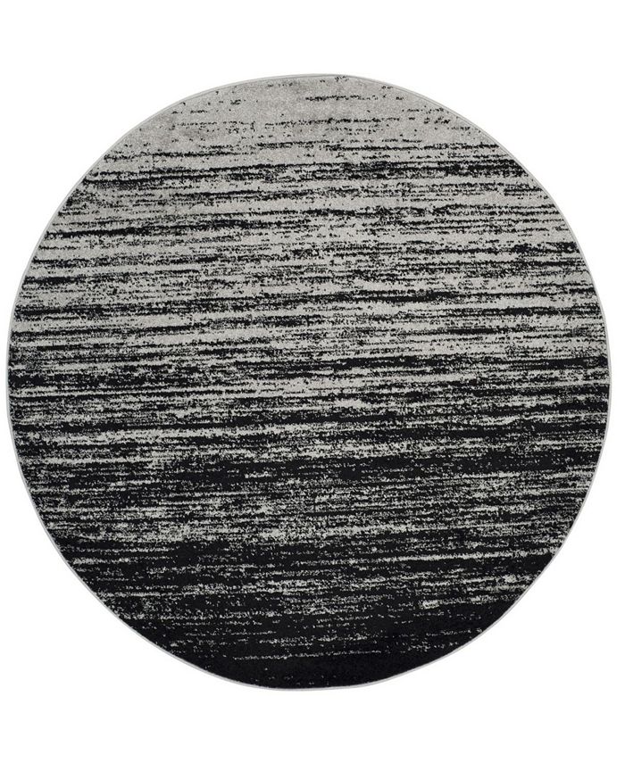 Safavieh Adirondack Silver and Black 8' x 8' Round Area Rug