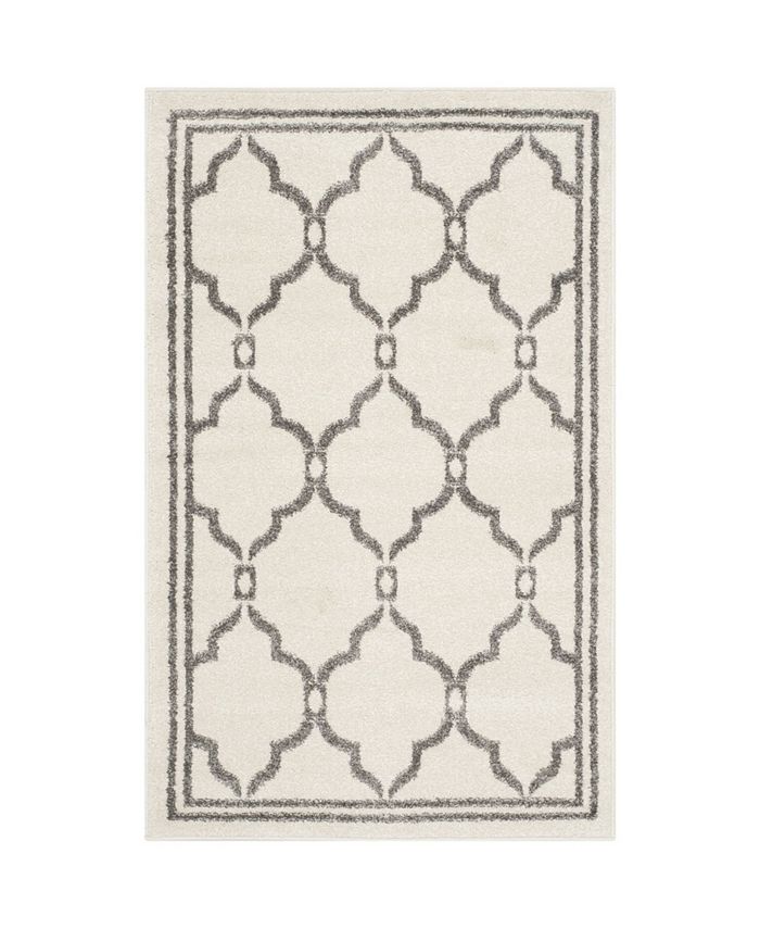 Safavieh Amherst Ivory and Gray 5' x 5' Square Outdoor Area Rug