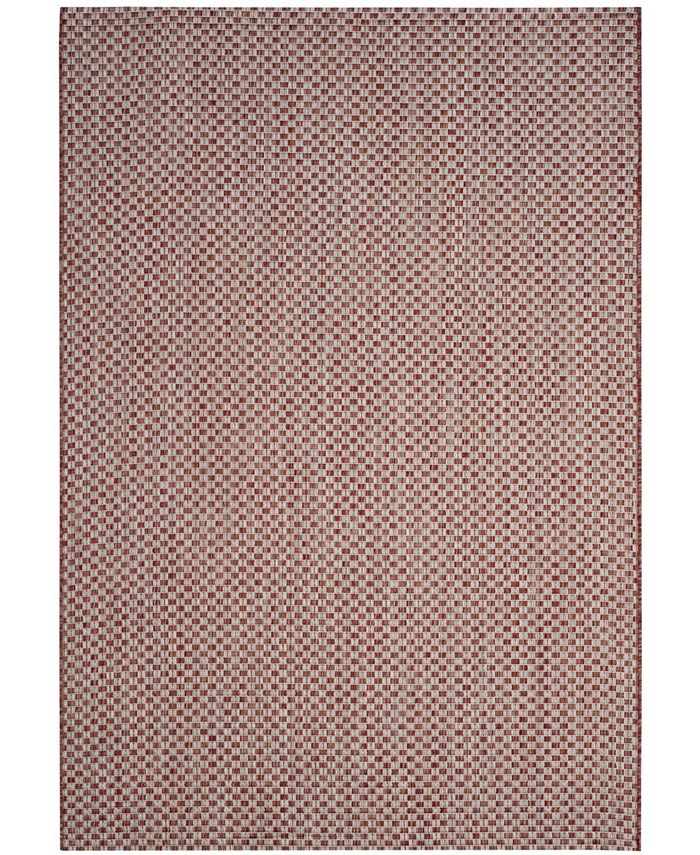 Safavieh Courtyard Rust and Light Gray 5'3" x 7'7" Sisal Weave Outdoor Area Rug