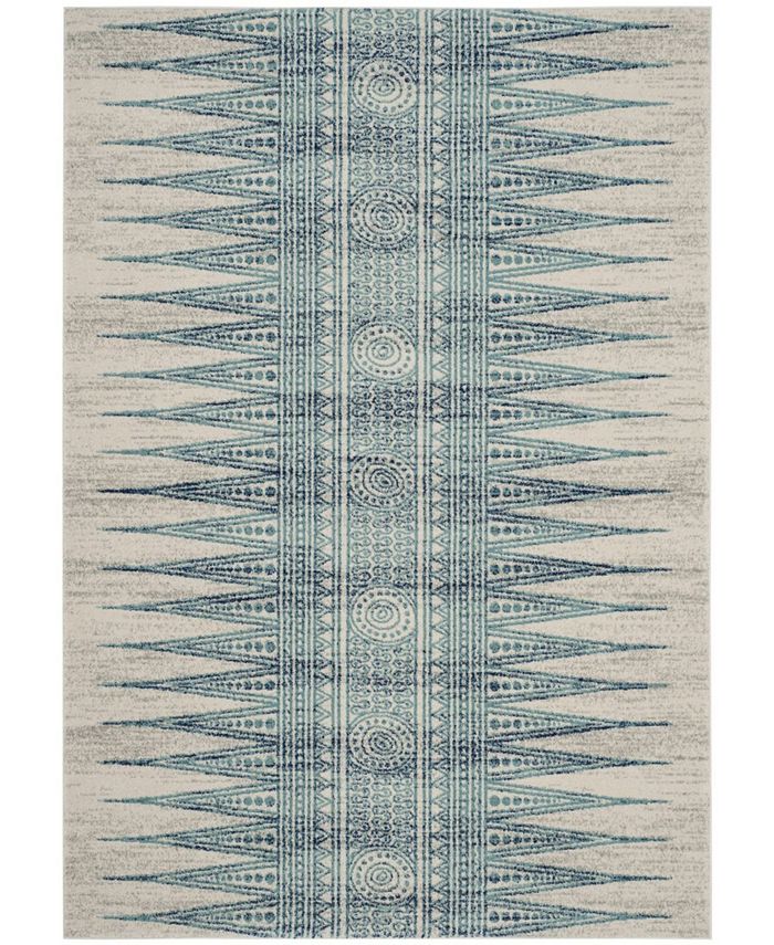 Safavieh Evoke Ivory and Turquoise 4' x 6' Area Rug