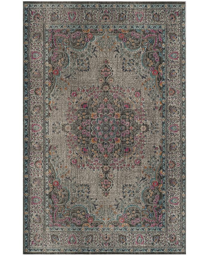 Safavieh Artisan Gray and Fuchsia 5'1" x 7'6" Area Rug