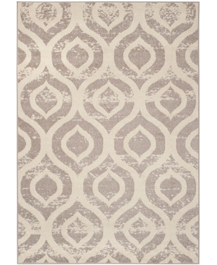 Safavieh Amsterdam Ivory and Mauve 4' x 6' Outdoor Area Rug