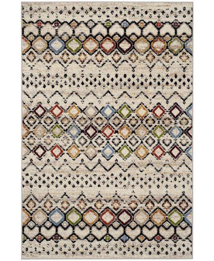 Safavieh Amsterdam Ivory and Multi 5'1" x 7'6" Outdoor Area Rug