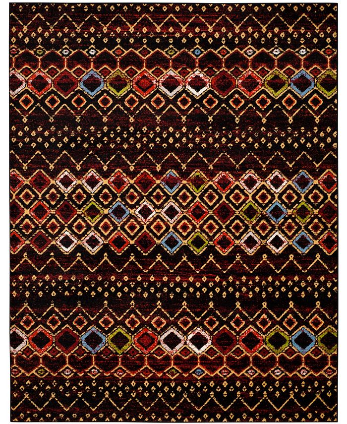 Safavieh Amsterdam Black and Multi 9' x 12' Outdoor Area Rug