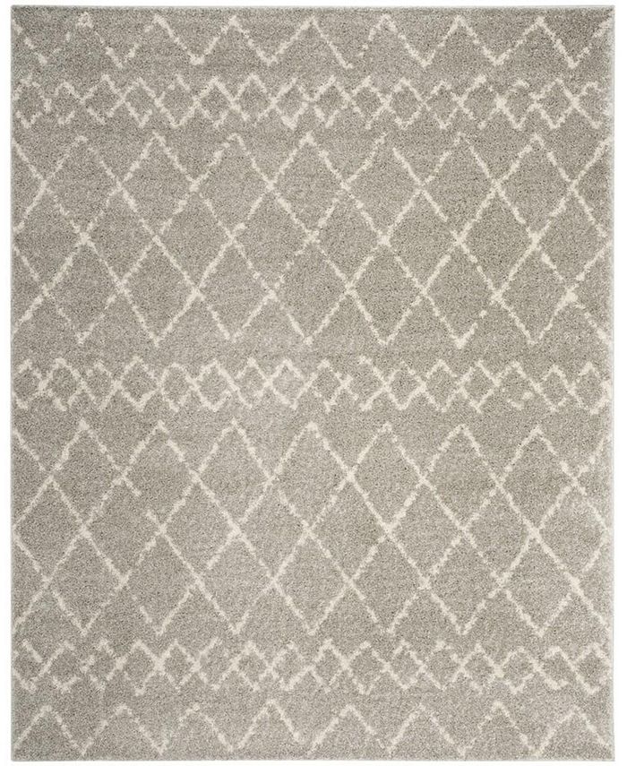 Safavieh Berber Shag Light Gray and Cream 8' x 10' Area Rug