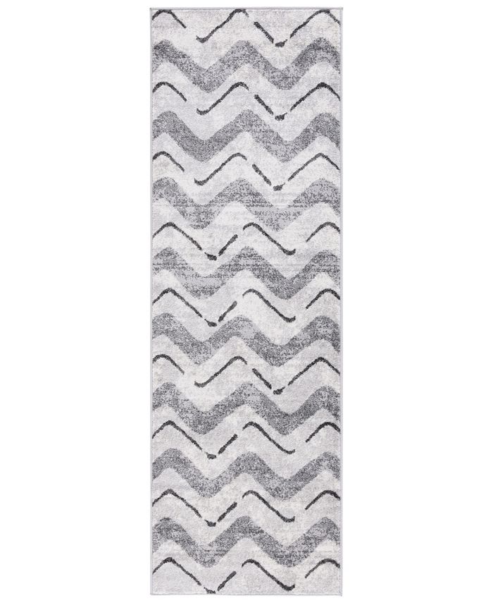Safavieh Adirondack Silver and Charcoal 2'6" x 6' Runner Area Rug