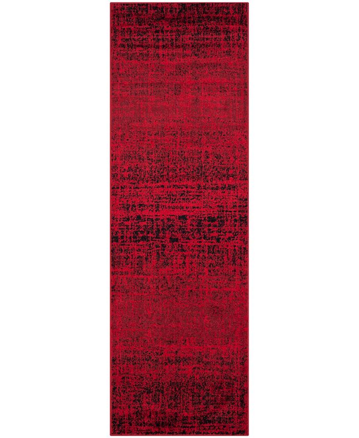 Safavieh Adirondack Red and Black 2'6" x 16' Runner Area Rug