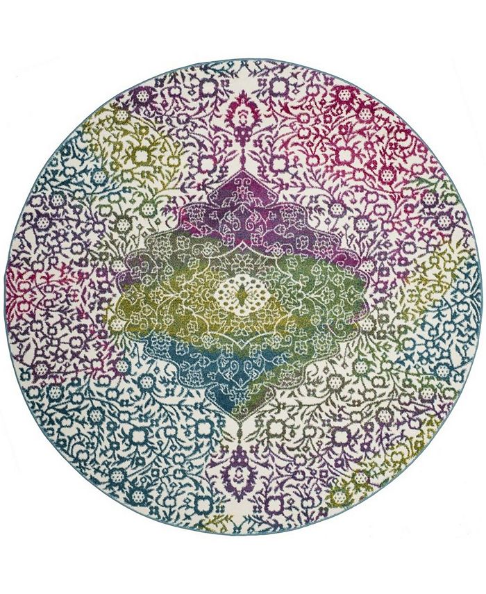 Safavieh Watercolor 6'7" x 6'7" Round Area Rug