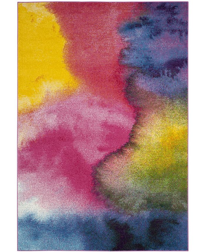 Safavieh Watercolor Green and Fuchsia 4' x 6' Area Rug