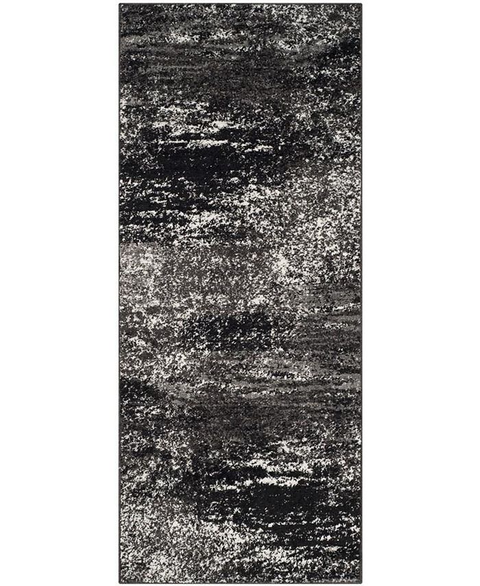 Safavieh Adirondack Silver and Black 2'6" x 14' Runner Area Rug