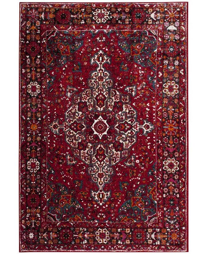 Safavieh Vintage Hamadan Red and Multi 6'7" x 6'-7" Square Area Rug