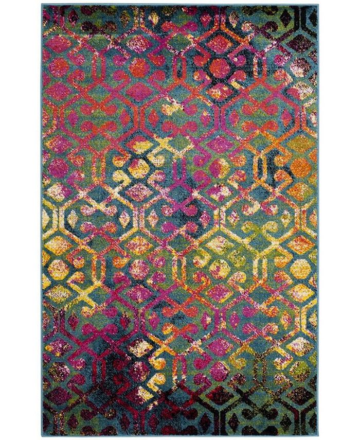 Safavieh Cherokee Light Blue and Fuchsia 6' x 9' Area Rug