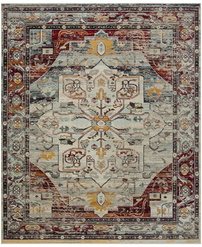 Safavieh Crystal Light Blue and Red 8' x 10' Area Rug