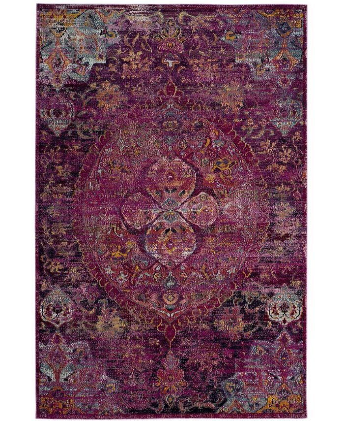 Safavieh Crystal Fuchsia and Purple 6'7" x 9'2" Area Rug