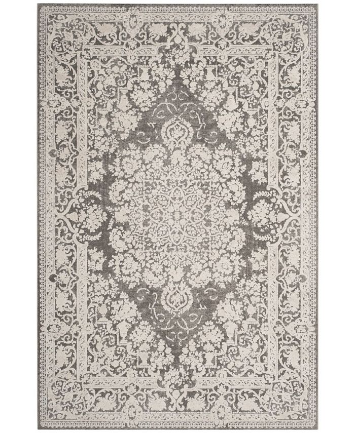 Safavieh Reflection Dark Gray and Cream 6' x 9' Area Rug