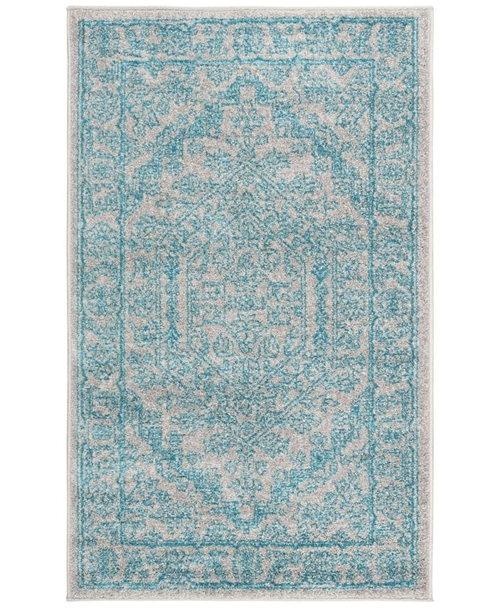 Safavieh Adirondack Light Gray and Teal 3' x 5' Area Rug