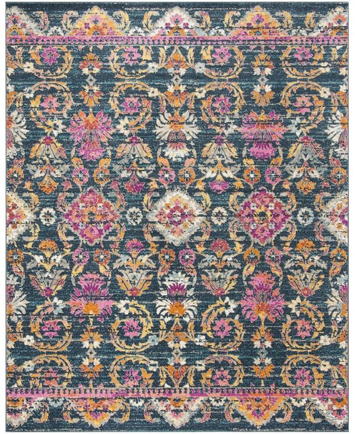 Safavieh Madison Blue and Fuchsia 8' x 10' Area Rug