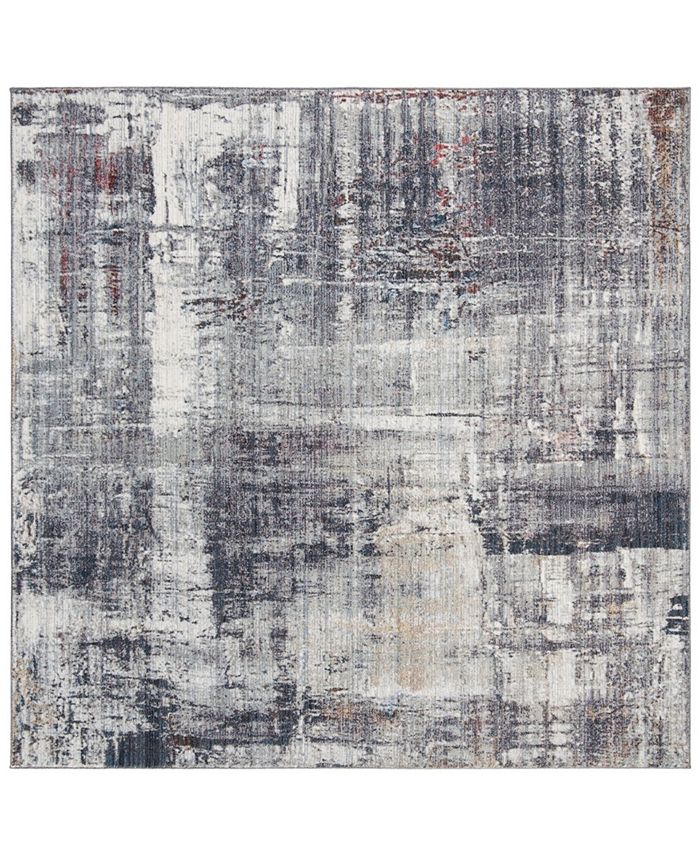 Safavieh Monray Charcoal and Ivory 7' x 7' Square Area Rug