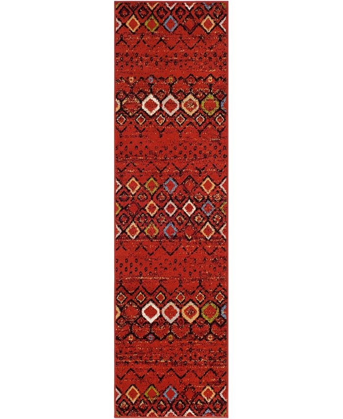 Safavieh Amsterdam Terracotta and Multi 2'3" x 6' Runner Outdoor Area Rug