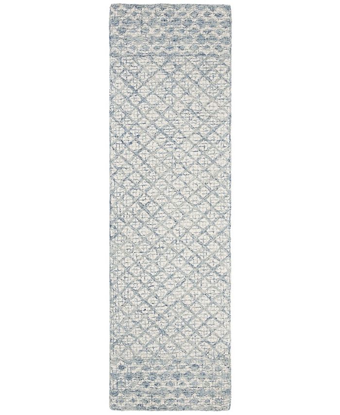 Safavieh Abstract 203 Blue and Ivory 2'3" x 8' Runner Area Rug