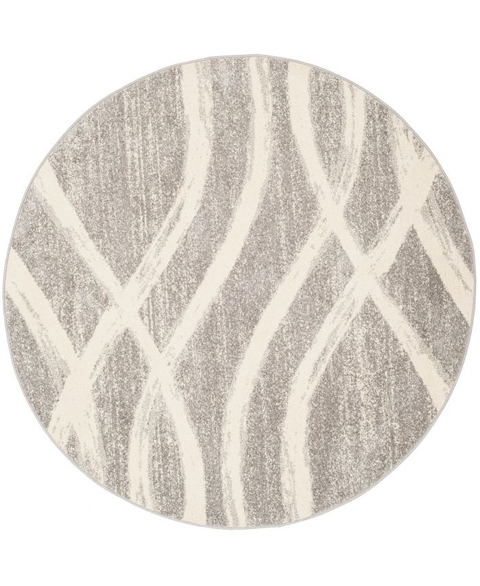 Safavieh Adirondack Gray and Cream 8' x 8' Round Area Rug