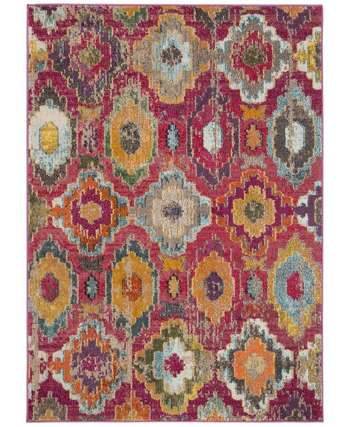 Safavieh Monaco Red and Blue 4' x 5'7" Area Rug