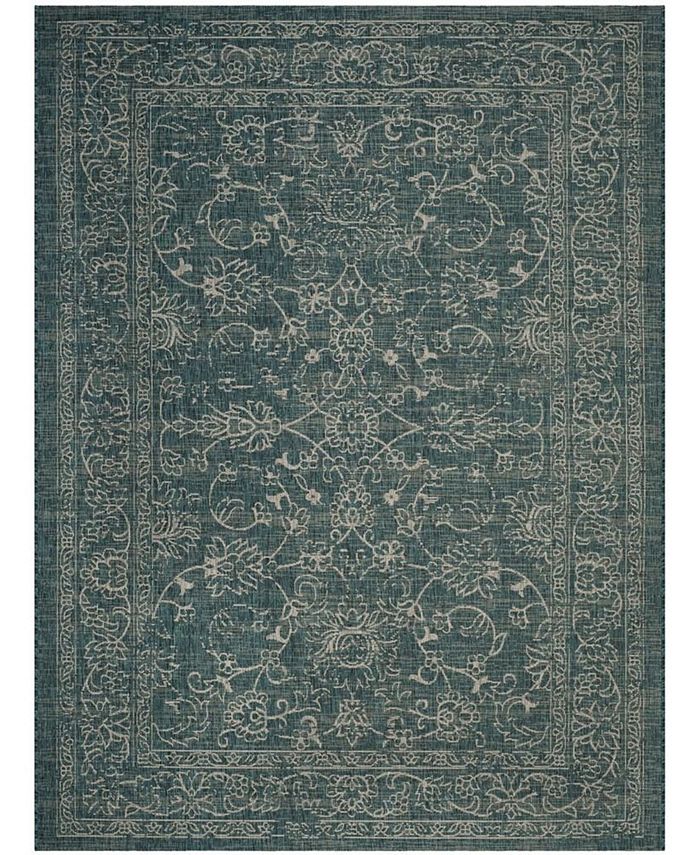 Safavieh Courtyard Turquoise 8' x 10' Sisal Weave Outdoor Area Rug