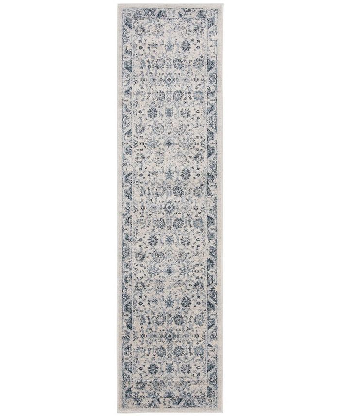 Safavieh Charleston Ivory and Blue 2' x 8' Runner Area Rug