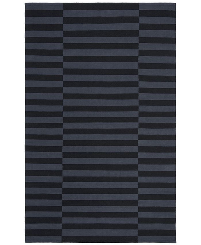 Lauren Ralph Lauren Ludlow Stripe LRL7350E Onyx 5' X 8' Area Rug