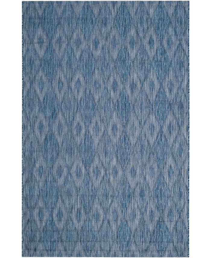 Safavieh Courtyard Navy 5'3" x 5'3" Sisal Weave Square Outdoor Area Rug