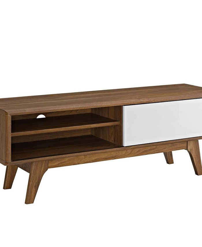 Modway Envision 44" TV Stand in Walnut White
