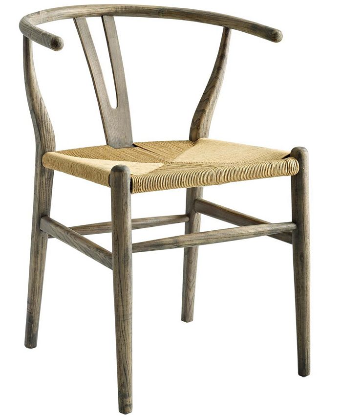 Modway Amish Dining Wood Side Chair in Weathered