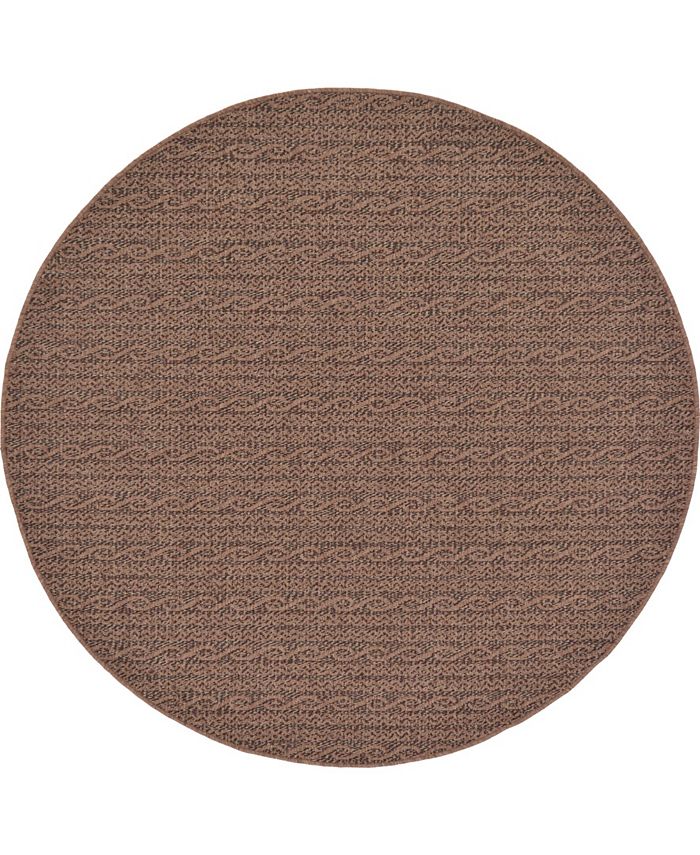 Bayshore Home Outdoor Pashio Pas6 6' x 6' Round Area Rug