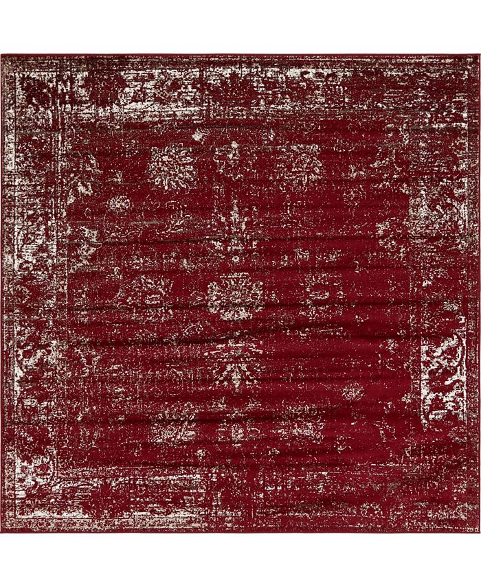 Bayshore Home Basha Bas1 Burgundy 7' x 10' Area Rug