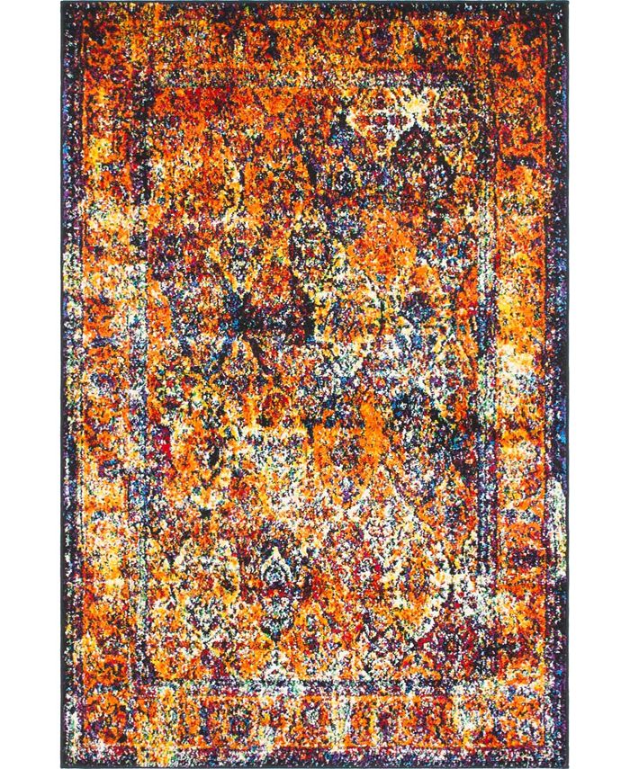 Bayshore Home Mishti Mis1 Orange 2' 7" x 10' Runner Area Rug