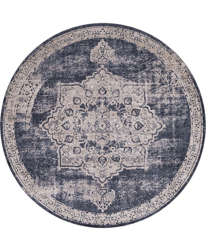 Bayshore Home Odette II Roosevelt 8' x 8' Round Area Rug