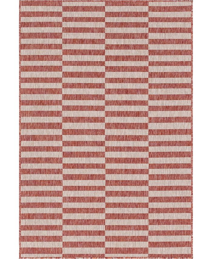 Bayshore Home Outdoor Banded Striped 4' x 6' Area Rug