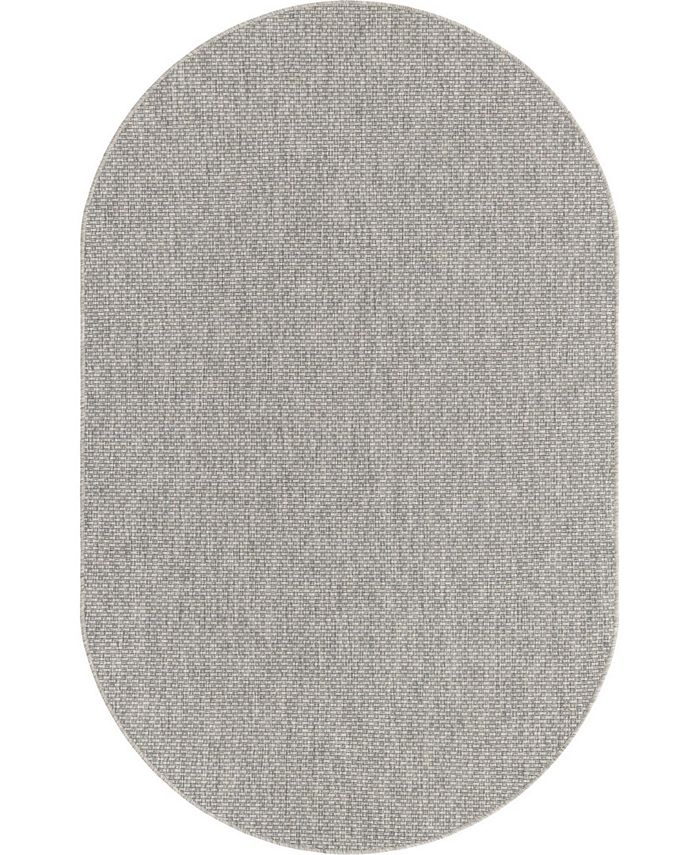 Bayshore Home Outdoor BH Pashio Solid 5' x 8' Oval Area Rug