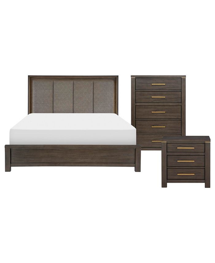 Homelegance Sandpoint 3pc Bedroom Set (King Bed, Chest & Nightstand)