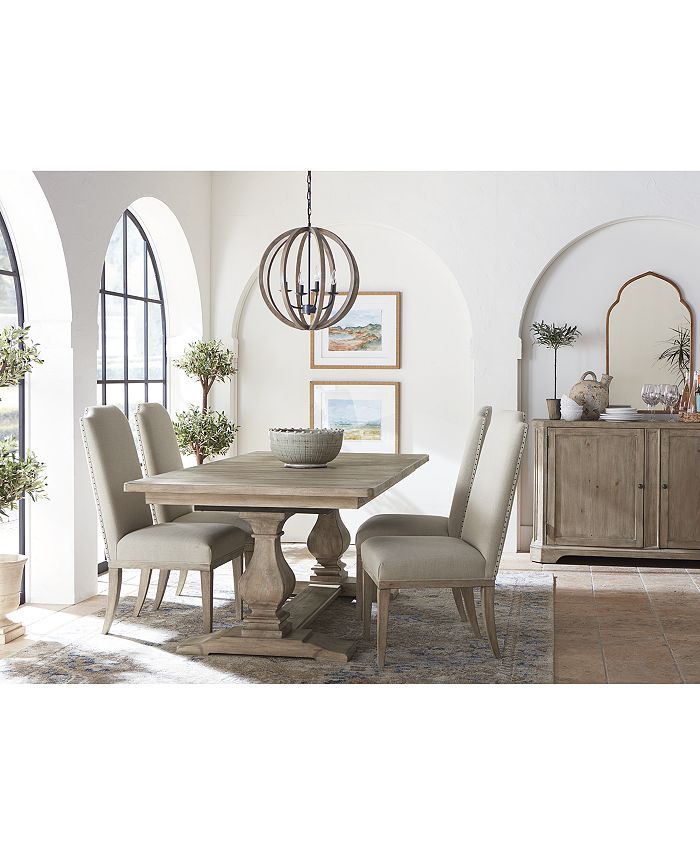 Furniture Rachael Ray Monteverdi 2 5-Pc. Dining Set (Table & 4 Upholstered Side Chairs)