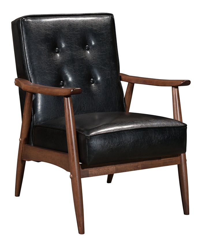 Zuo 33" Wood, Polyurethane Rocky Angular Legs Arm Chair