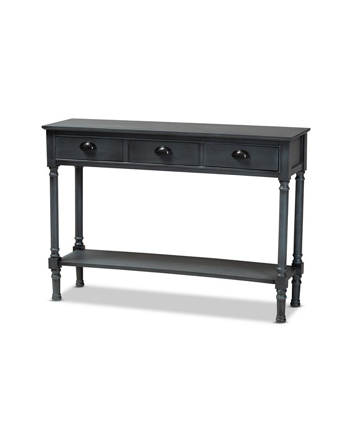 Baxton Studio Garvey French Provincial Finished Wood 3-Drawer Entryway Console Table