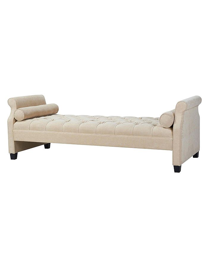 Jennifer Taylor Home Eliza Roll Arm Day Bed with Bolster Pillows