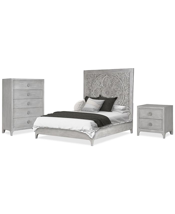 Furniture Boho Chic King 3-Pc. Bedroom Set (Bed, Chest & Nightstand)