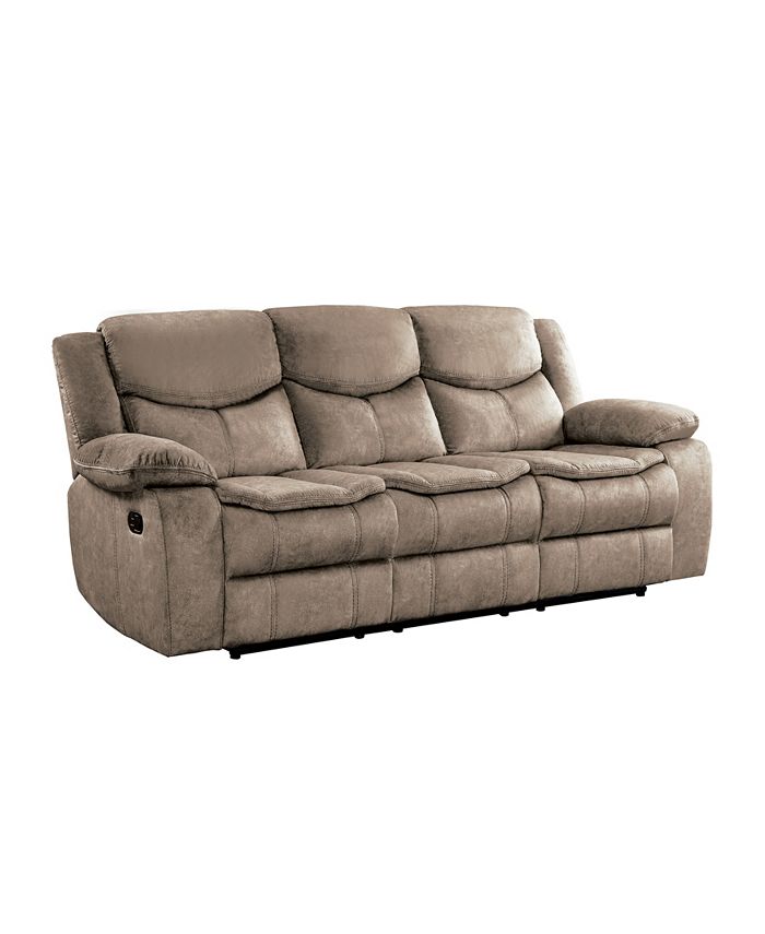 Homelegance White Label Veloce 88" Double Glider Reclining Sofa