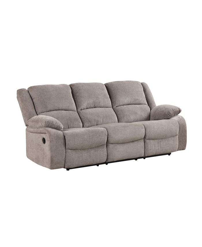 Furniture of America Hodge 88" Chenille Manual Recliner Sofa